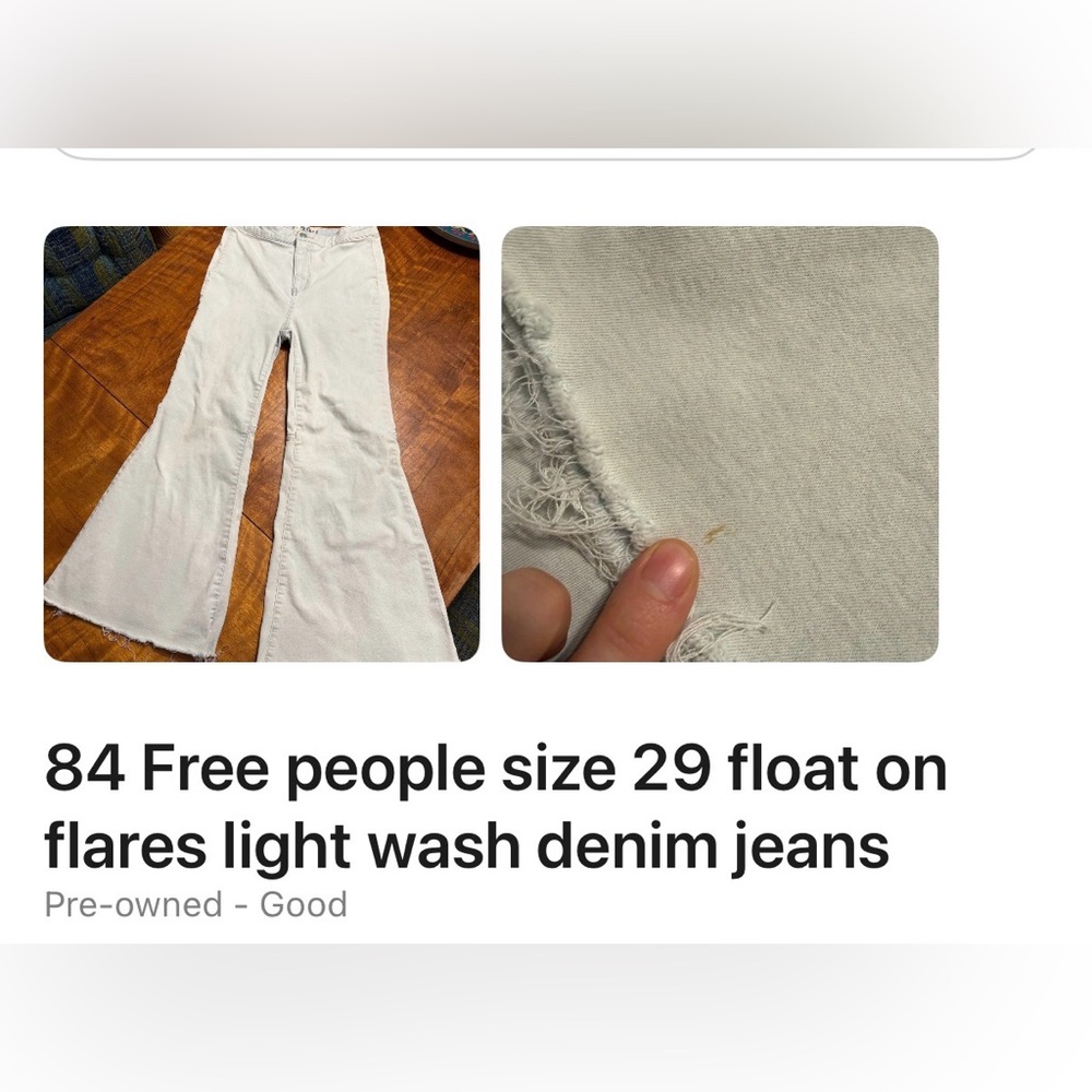 Free People Light Wash Flare Jeans